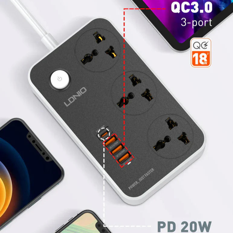 LDNIO Fast Charging Power Extension