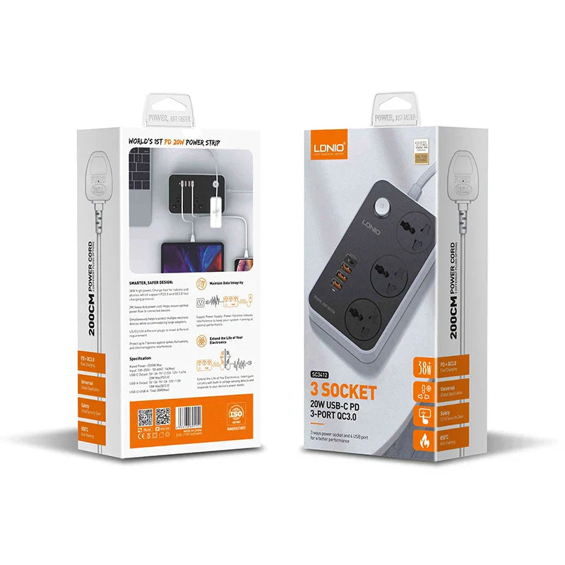 LDNIO Fast Charging Power Extension